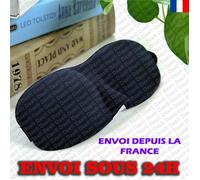 Dax®Masque De Nuit 3d Cache Sommeil Relaxation Loup Effet Soie Neuf Doux Black