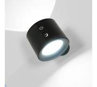 DAXGD Applique Murale Intérieur avec, Touch Lampe Murale LED sans Fil, rechargeable Batterie 1800mAh, Rotative à 360°, Luminosité Réglable, USB-C Lampe per Chambre Chevet
