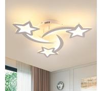 DAXGD Plafonnier LED Moderne Dimmable, 40W Lampe De Plafond Créatif Forme De Étoile À 5 Têtes, Métal Acrylique Plafonnier Avec Télécommande, Pour Chambre À Coucher, Salon, Chambre D'enfant, 50cm