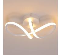 DAXGD Plafonniers LED Modernes, luminaire plafonnier courbe 20W 2500Lm, plafonnier de plafond blanc chaud 3000K pour salon chambre cuisine salle à manger et salle à manger