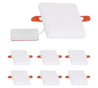 DAXGD Spot LED Encastrable Extra Plat, 18W 2160LM Spot Etanche Salle de bain, ultra-mince sans cadre, Blanc 6500K, Lot de 6 [Classe énergétique E]