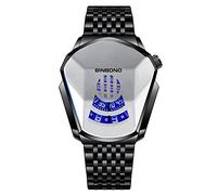 DAXIAOYU Montre à quartz entièrement automatique au design populaire pour homme - Cadeau d'anniversaire de mariage ou d'anniversaire, noir/blanc, Luxe :