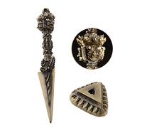 DAXINYANG Laiton Vajra Phurba, 17Cm Dorje Rituel Tibétain Népal Bouddhisme Kila Phurpa, avec Socle