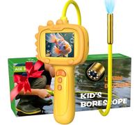 Daxiongmao Endoscope lumineux pour enfants - Kit de jouets éducatifs scientifiques - Activités naturelles - Caméra endoscopique avec lumière - Appareil photo endoscopique - Gadgets pour homme - Orange