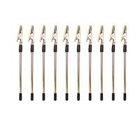 DAXJEROL Lot de 10 pinces à mémo en métal doré, porte-cartes de visite avec forte force de serrage, pinces à notes galvanisées pour fête, mariage, bureau, café, bar, décoration, trombones