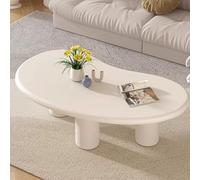 DAXUESEH Table Basse Cloud Table Centrale Irrégulière Table Basse De Salon Blanc Crème Table Basse Minimaliste avec 3 Pieds De Support pour Salon, Chambre