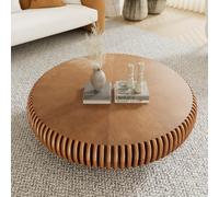 DAXUESEH Table Basse Gigogne Moderne en Bois avec Piètement Cannelé