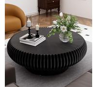 DAXUESEH Table basse ronde cannelée pour appartement (F)