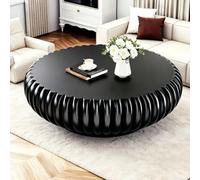 DAXUESEH Table Basse Ronde CanneléE Style Moderne du Milieu du SièCle