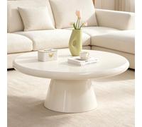 DAXUESEH Table Basse Ronde Style Tambour Mid-Century Modern