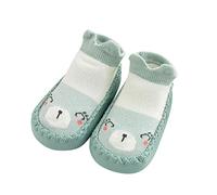 Day 5 Chaussures d'automne et d'hiver mignonnes pour enfants à fond plat Chaussures de sport Chaussettes légères et confortables pour poupée, Vert, 21 EU