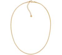 day.berlin - Collier pour femme - Silky plaqué or 18 carats - Chaîne ronde simple pour femme - 39 + 5 cm de longueur variable - Acier inoxydable 316L - Sans nickel et imperméable - Pour femme, 39cm