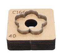 Day de coupe en cuir de 40 mm / 1,6 pouce, coupeur en cuir en forme de fleur avec base en bois massif pour décorations fabriquant des projets d'artisanat (40 mm)