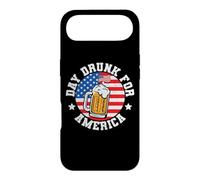 Day Drunk for America Drinking American Flag 4th of July Coque pour iPhone Air