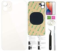 Day-Market 12 Back Glass Replacement for iPhone 12 Back Cover Glass (6.1'') with Pre-Installed Tape +Installation Instruction + Repair Tools+ Screen Protector (White)