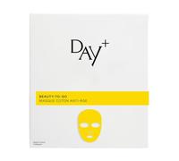 DAY+ | Masque Coton Anti-Âge | Anti-rides, Estompe les rides/ridules, Raffermit la peau, Lifte & Lisse | Effet botox | Instensyl®, Colla-Gain® | 99% d'ingrédients naturels | Pack de 6 masques
