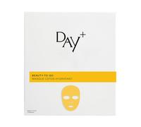 DAY+ | Masque Coton Hydratant | Désaltère & Hydrate la peau en profondeur, Apaise instantanément, Rééquilibre | Extraits de Thé blanc, Anone | 98% d'ingrédients naturels | Pack de 6 masques
