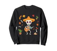 Day of Dead Celebrate Dia De Los Muertos Guitare squelette Sweatshirt