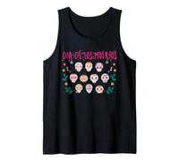 Day of Dead Coloré Sugar Skull Pattern Folk Art Débardeur