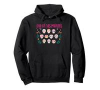 Day of Dead Coloré Sugar Skull Pattern Folk Art Sweat à Capuche