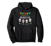 Day of Dead Coloré Sugar Skull Pattern Folk Art Sweat à Capuche