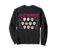 Day of Dead Coloré Sugar Skull Pattern Folk Art Sweatshirt