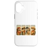 Day of Dead Skeleton Mariachi Quartet Coque pour iPhone 16 Plus