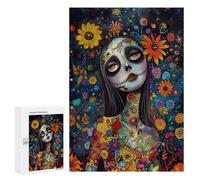 Day of The Dead Art Print-1 Puzzle 1000 Pièces Educa Jouet en Bois Cadeau Unique Décoration Intérieure Jeu Éducatif Challenge Toy Adultes Et Enfants À Partir De 14 Ans 300 PCS