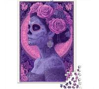 Day of The Dead Art Print Puzzle 1000 Pièces Educa Jouet en Bois Jeu D'Intelligence Décoration Intérieure Jeu Éducatif Challenge Toy Adultes & Enfants des 14 Ans 38x26cm/1000pcs