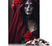 Day of The Dead Bride Puzzles 1000 Pièces Cadeau Unique Jeu Éducatif Défi Jouet À De Qualité Supérieure Peinture Art pour Adultes Et Enfants À Partir De 14 Ans 1000pcs (75x50cm)