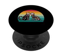 Day of The Dead Dia De Los Muertos Sugar Skull Chat et Chien PopSockets PopGrip Adhésif