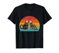 Day of The Dead Dia De Los Muertos Sugar Skull Chat et Chien T-Shirt Graphique avec Valeur