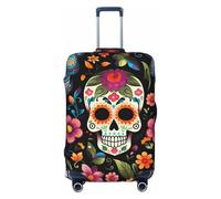 Day of The Dead Housse de protection pour valise, motif tête de mort en sucre, élastique, anti-rayures, anti-poussière pour bagages de 55,9 à 61 cm, multicolore, XL
