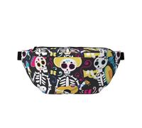 Day of The Dead Mariachi Skeletons Sac banane de sport, sac banane adapté pour la course à pied, le fitness et les activités de plein air, multicolore, Taille unique, Sac à dos de