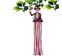 Day of The Dead Ornaments Reusable - Skeleton Decoration with Tassel Skull
