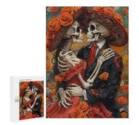 Day of The Dead Romance Puzzle 500 Pièces Educa Jouet en Bois Cadeau Unique Décoration Intérieure Jeu Éducatif Challenge Toy Adultes Et Enfants À Partir De 14 Ans 500 PCS