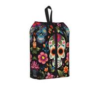 Day of The Dead Sac à chaussures de voyage résistant à l'eau avec poignée à fermeture éclair, pochette légère pour valise et salle de sport, se replie à plat pour l'emballage, Day of the Dead, 22 x 12