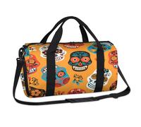 Day of The Dead Sac de sport motif crâne mexicain pour le week-end Sac fourre-tout décontracté pour enfants filles garçons femmes hommes