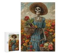 Day of The Dead Skeleton Art Print Puzzle 1000 Pièces Educa Jouet en Bois Cadeau Unique Décoration Intérieure Jeu Éducatif Challenge Toy Adultes Et Enfants À Partir De 14 Ans 300 PCS