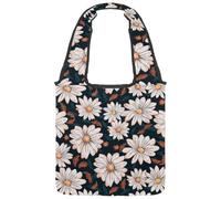 Day of the Dead Skulls Sac fourre-tout en toile pour femme, sac d'épicerie réutilisable avec large poignée, Multicolore 06, 14.1x14.9in/36x38cm