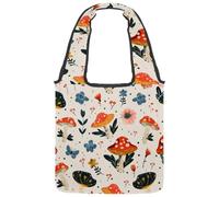 Day of the Dead Skulls Sac fourre-tout en toile pour femme, sac d'épicerie réutilisable avec large poignée, Multicolore 07, 14.1x14.9in/36x38cm