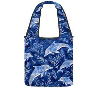 Day of the Dead Skulls Sac fourre-tout en toile pour femme, sac d'épicerie réutilisable avec large poignée, Multicolore 03., 14.1x14.9in/36x38cm