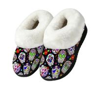 Day Of The Dead Sugar Skull Chaussons d'intérieur ou d'extérieur, multicolore, 43/44 EU