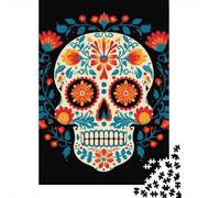 Day of The Dead Sugar Skull Puzzle 1000 Pièces Educa Jouet en Bois Divertissement Créatif De l'art De La Décoration Jeu Éducatif Challenge Toy Adultes Et Enfants À Partir De 14 Ans 38x26cm/1000pcs