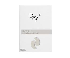 DAY+ | Patchs Yeux Hydra-Collagène | Regard frais & tonifié | Hydrate le contour de l'oeil, Lisse & Repulpe | Collagène marin, Thé blanc | 98,9% d'ingrédients naturels | Pack de 6 paires