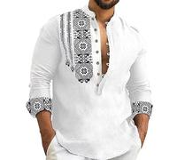 Day Prime Chemise Homme Fleurie Chic Chemise Manches Courtes Homme Bleu Chemise Blanche À Jabot Homme Haut en Lin Medieval Vetement Homme Annee 50 Chemise Slim Fit Homme Vert Buy Again