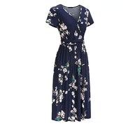 Day Prime Deals Today 2024 Robe chemise pour femme - Robe flatteuse longueur genou - Robe droite en velours à manches longues - Robe d'été XS - Offres quotidiennes, D, XL