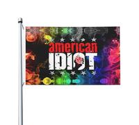 Day Rock Band Drapeau de musique vert Impression directe sur vêtement Polyester durable Graphiques accrocheurs Bannière double face - 0,9 x 1,5 m