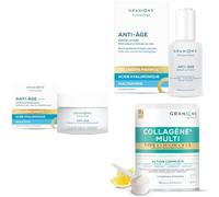 Day Routine - GRANIONS - CREME DE JOUR 50 mL + SERUM 30 mL + MULTI COLLAGENE POUDRE 260G CITRON - Collagene Marin - Collagene et Acide Hyaluronique - Skincare Anti Age - Cheveux, peau, ongles