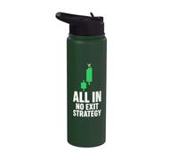 Day Trader Meme Stonks Life Diamond Hands Charts Over Chicks Stainless Steel Insulated Water Bottle
